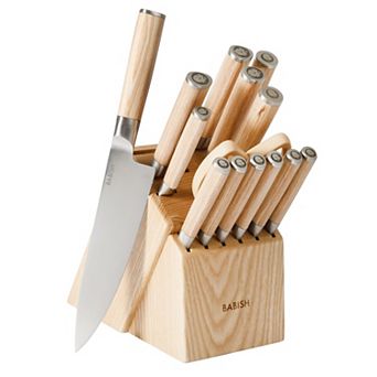 Babish High Carbon 1.4116 German Steel 15 pc Forged Kitchen Knife Block Set