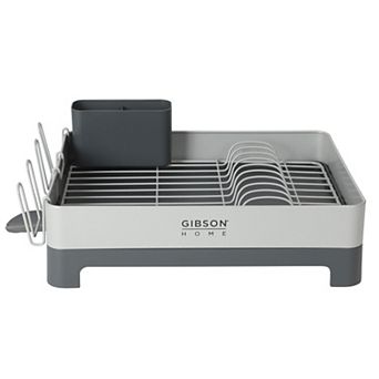 Gibson Home Nestcraft Full Size Rust Resistant Dish Rack with Drain Board and Caddy
