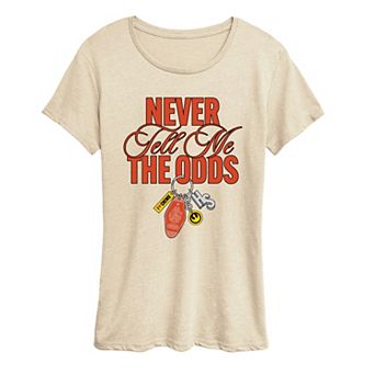 Women's Star Wars Never Tell Me The Odds Keychains Graphic Tee