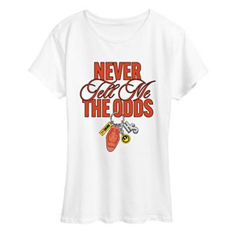 Women's Star Wars Never Tell Me The Odds Keychains Graphic Tee