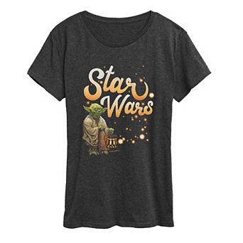 Women's Star Wars Yoda Fireflies Graphic Tee