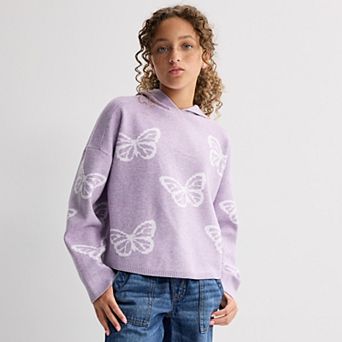 Girls 6-20 SO® Pullover Knit Hoodie in Regular & Plus Size