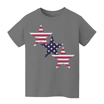 Kids 8-20 Grayson Threads Kids The Label Stars And Stripes Filled Stars Distressed Print Graphic Tee
