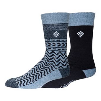 Men's Columbia Enigma Medium Weight Thermal 2-Pack Crew Socks