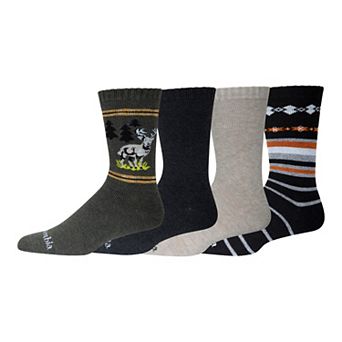 Men's Columbia Deer Camp Wool 4-Pack Crew Socks