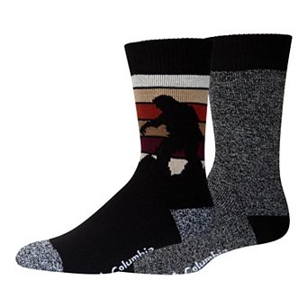 Men's Columbia Medium Weight Thermal 2-Pack Crew Socks