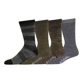 Men's Columbia Moisture Control Space Dye Stripe 4-Pack Crew Socks