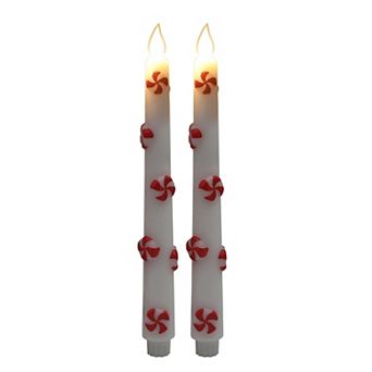 St. Nicholas Square® Candy LED 2 pc Taper Candle Set
