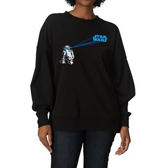 Women's Star Wars R2-D2 Graphic Oversized Fleece Crew Sweatshirt