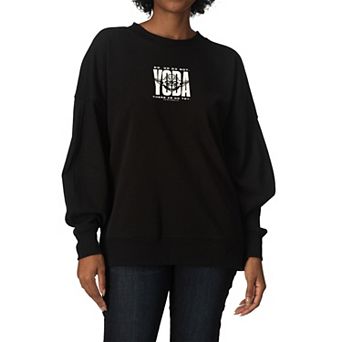 Women's Star Wars Yoda Do. Or Do Not. Oversized Fleece Crew Sweatshirt