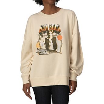 Women's Star Wars Han Solo Oversized Fleece Crew Sweatshirt
