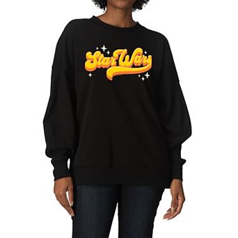 Women's Star Wars Retro Logo Oversized Fleece Crew Sweatshirt