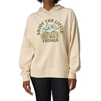Women's Star Wars The Mandalorian Enjoy The Little Things Oversized Fleece Hoodie Sweatshirt