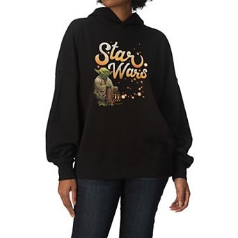 Women's Star Wars Star Wars Yoda Oversized Fleece Hoodie Sweatshirt