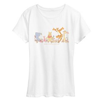 Women's Disney's Winnie The Pooh & Friends Flowers Graphic Tee