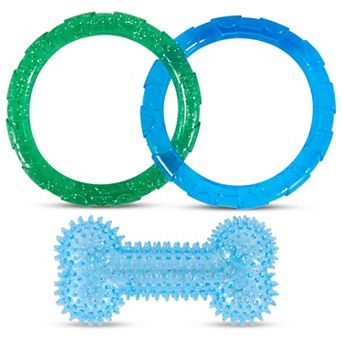 Wham-O Bone and 2 Ring Chew Toy Set