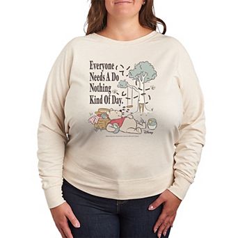 Plus Size Disney's Winnie The Pooh French Terry Long Sleeve Tee