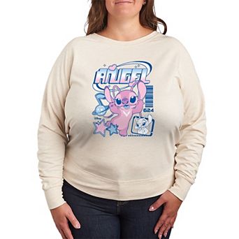 Plus Size Disney's Lilo & Stitch Angel French Terry Long Sleeve Tee