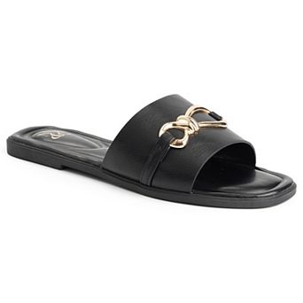 New York & Company® Rayla Women's Slip-On Sandals with Chain Detail