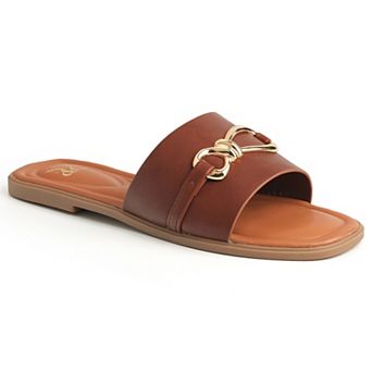 New York & Company® Rayla Women's Slip-On Sandals with Chain Detail