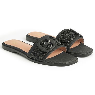 New York & Company® Amber Women's Woven Slide Sandals