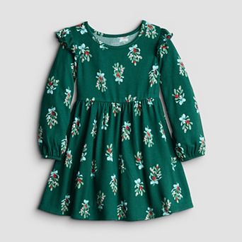 Girls 4-12 Jumping Beans® Brushed Flutter Long Sleeve Holiday Dress