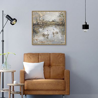 Masterpiece Elegant Swans Framed Wall Art
