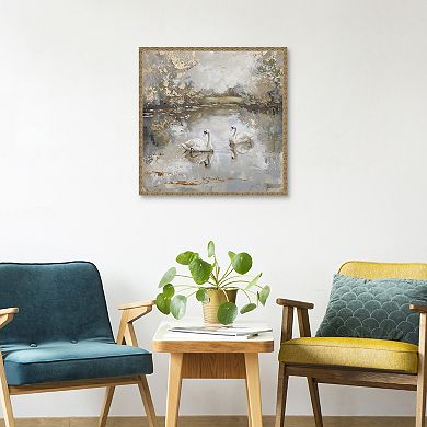 Masterpiece Elegant Swans Framed Wall Art