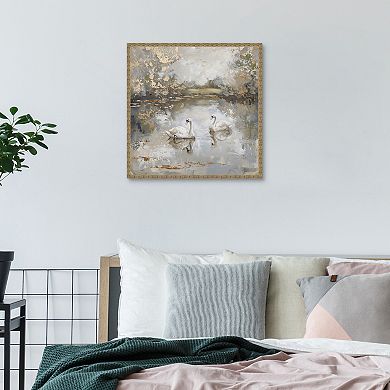Masterpiece Elegant Swans Framed Wall Art