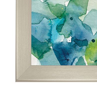 Masterpiece Cool Watercolor Floral Framed Wall Art