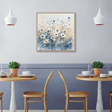 Masterpiece Soft Blue Florals Framed Wall Art