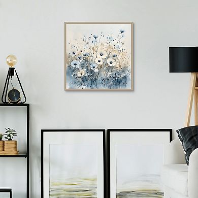 Masterpiece Soft Blue Florals Framed Wall Art