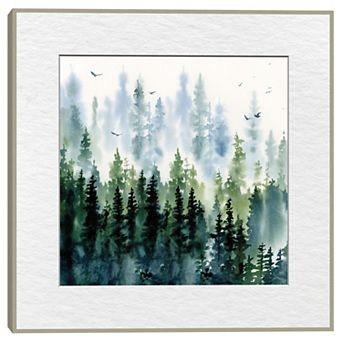 Masterpiece Evening Treeline Square Framed Wall Art