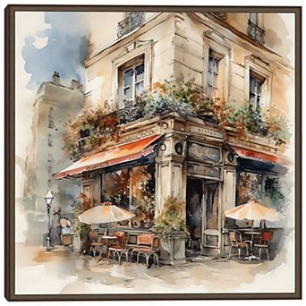 Masterpiece Paris Cafe 3 Framed Wall Art