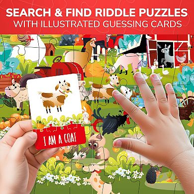 QUOKKA 70 Pieces Search & Find Riddle Kids Puzzles 4-6 Years Old