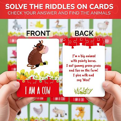 QUOKKA 70 Pieces Search & Find Riddle Kids Puzzles 4-6 Years Old