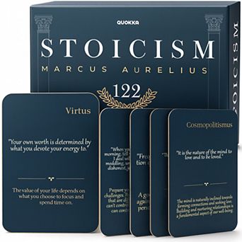 QUOKKA Stoicism Cards Marcus Aurelius - 122 Daily Quotes & Exercises