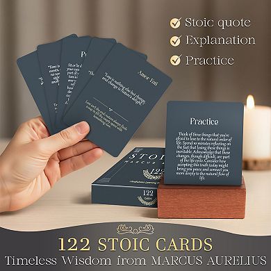 QUOKKA Stoicism Cards Marcus Aurelius - 122 Daily Quotes & Exercises