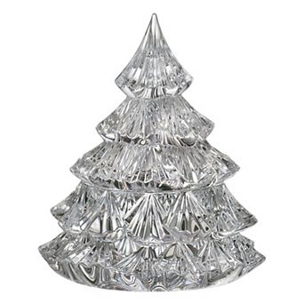 Discover Europe Made in Czech Republic 24% Lead Crystal Tree Box Table Decor