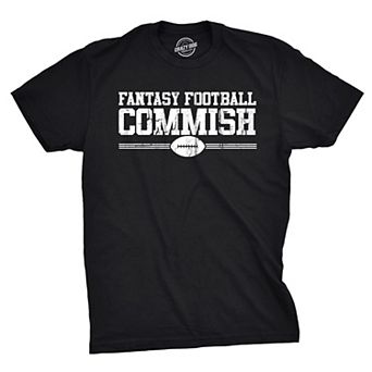 Mens Fantasy Football Commish T Shirt Funny Gift for Dad Game day Graphic Cool