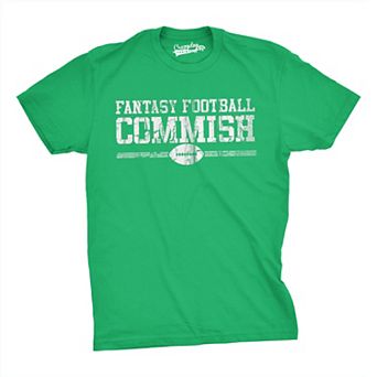 Mens Fantasy Football Commish T Shirt Funny Gift for Dad Game day Graphic Cool