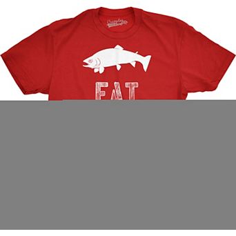 Mens Eat Sleep Fish T Shirt Funny Sarcastic Novelty Fishing Lover Gift for Dad