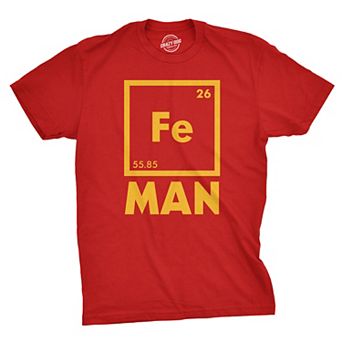 Mens Iron Science T Shirt Cool Novelty Funny Nerdy Graphic Print Tee Guys