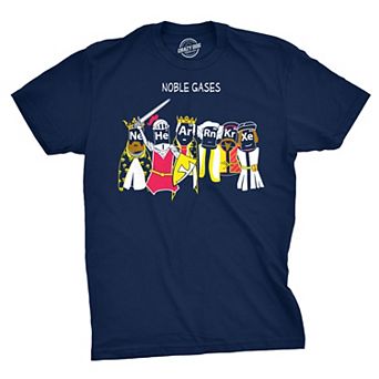 Mens Noble Gases Science T Shirt Funny Periodic Table Nerdy Graphic Tee Geeks