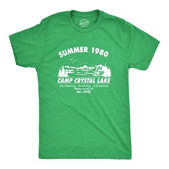 Mens Summer 1980 Men Funny T shirt Graphic Camping Vintage Cool 80s Novelty Tees