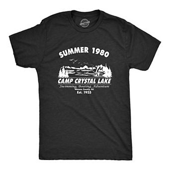 Mens Summer 1980 Men Funny T shirt Graphic Camping Vintage Cool 80s Novelty Tees