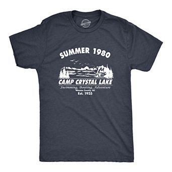 Mens Summer 1980 Men Funny T shirt Graphic Camping Vintage Cool 80s Novelty Tees