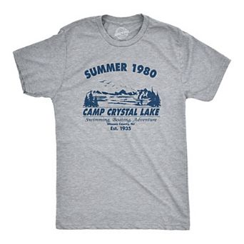 Mens Summer 1980 Men Funny T shirt Graphic Camping Vintage Cool 80s Novelty Tees