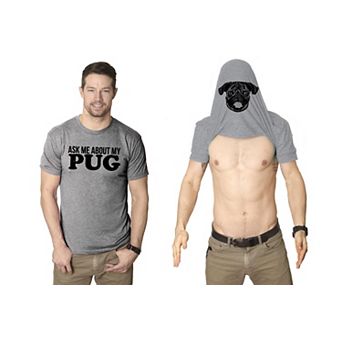 Ask Me About My Pug Face Flip T Shirt Funny Dog Dad Lover Owner Gift Hilarious