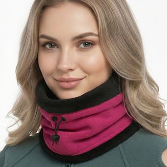 Sherpa Lined Fleece Neck Gaiter Balaclava - Windproof UV Protection, One Size Fits Most for Skiing